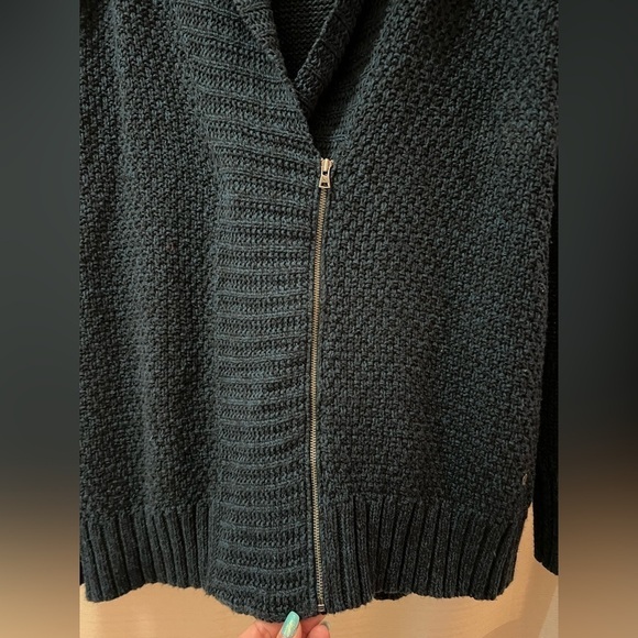 ⚫️ BOGO Eddie Bauer women’s cardigan zip up casual teal long sleeve size medium - Picture 3 of 8